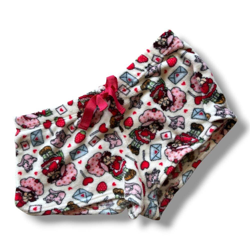 Strawberry Shortcake Plush Pajama Shorts with Bow